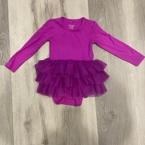 Posh Peanut Purple Tulle Bodysuit